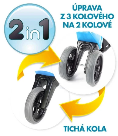 Odrážedlo Funny Wheels Rider Sport 2v1 dětské odstrkovadlo Modré plast