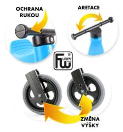 Odrážedlo Funny Wheels Rider Sport 2v1 dětské odstrkovadlo Růžové plast