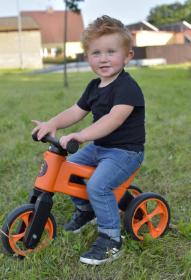 Odrážedlo Funny Wheels Rider SuperSport 2v1 odstrkovadlo s popruhem Oranžové