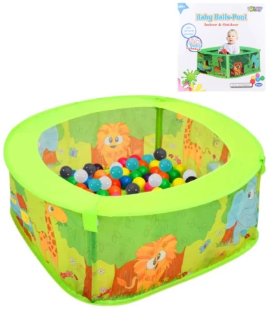 Ohrádka baby bazének set s 50 kuličkami 75x75x30cm pro miminko Ohrádka baby bazének set s 50 kuličkami 75x75x30cm pro miminko