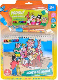 Omalovánky vodové Čtyřlístek 4 listy 20x17cm set s magickým perem