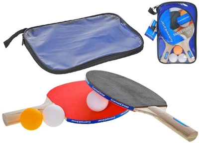 Pálky na stolní tenis Gametime ping pong set se 3 míčky v pouzdře na zip Pálky na stolní tenis Gametime ping pong set se 3 míčky v pouzdře na zip