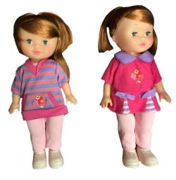 Panenka ADÉLKA 27cm 2 druhy v sáčku plast