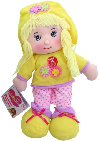 Panenka Adélka látková textilní zpívá mluví česky hadrová na baterie CZ Zvuk