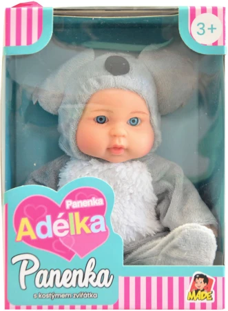 Panenka Adélka miminko v kostýmu zvířátka Koala 23cm v oblečku