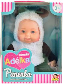 Panenka Adélka miminko v kostýmu zvířátka Panda 23cm v oblečku