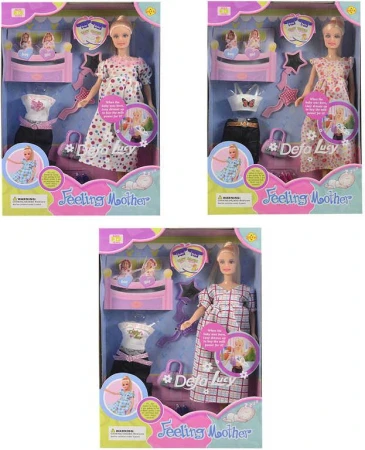 Panenka Defa Lucy 30cm těhotná maminka set s dvojčaty a doplňky 2 druhy Panenka Defa Lucy 30cm těhotná maminka set s dvojčaty a doplňky 2 druhy