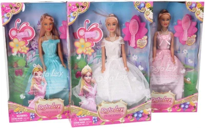 Panenka Defa Lucy princezna 29cm plesové společenské šaty s doplňky 3 druhy