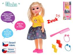 Panenka Elenka blondýnka česky mluvící s doplňky na baterie Zvuk CZ