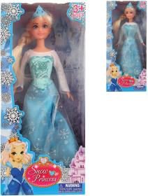 Panenka kloubová sněhová princezna zimní modré šaty 2 druhy