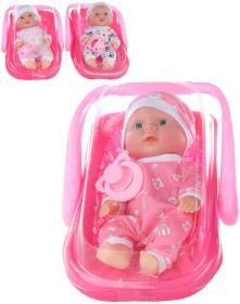 Panenka miminko 20cm v nosítku set s dudlíkem 3 druhy Panenka miminko 20cm v nosítku set s dudlíkem 3 druhy