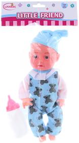 Panenka miminko 25cm batole v pyžámku set s lahvičkou 2 druhy