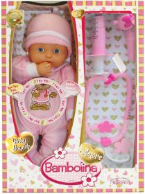 Panenka miminko Bambolina Amore set s lékařskými doplňky na baterie Zvuk Panenka miminko Bambolina Amore set s lékařskými doplňky na baterie Zvuk