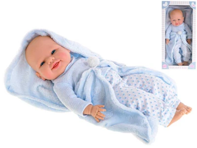 Panenka miminko chlapeček 42cm s dečkou tvrdé tělíčko v krabici Panenka miminko chlapeček 42cm s dečkou tvrdé tělíčko v krabici