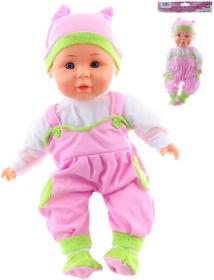 Panenka miminko růžový tepláky měkké tělíčko na baterie Zvuk