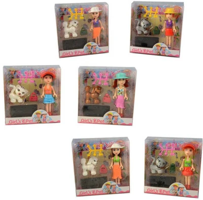 Panenka se zvířátkem 12cm mini herní set s mazlíčkem a doplňky 6 druhů Panenka se zvířátkem 12cm mini herní set s mazlíčkem a doplňky 6 druhů