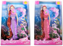 Panenka v boxu mořská panna set s doplňky 3 barvy Světlo Zvuk