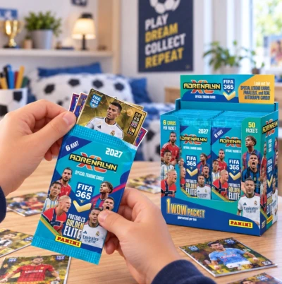 PANINI FIFA 365 2027 Adrenalyn XL sběratelské karty 24ks plechovka 4 barvy
