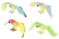 Papoušek na gumě 33cm 4 barvy