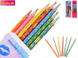 Pastelky Besties dětské barevné dekorované set 8 barev v krabičce