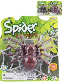 Pavouk lezoucí zvířátko natahovací na klíček plast 2 druhy Pavouk lezoucí zvířátko natahovací na klíček plast 2 druhy