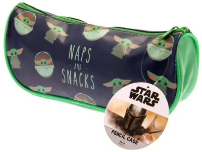 Penál Star Wars: Mandalorian kulaté dětské školní pouzdro na zip Penál Star Wars: Mandalorian kulaté dětské školní pouzdro na zip