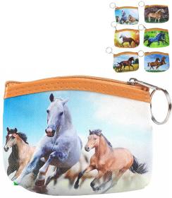 Peněženka dětská koníci 11x9cm na zip 6 druhů v sáčku Peněženka dětská koníci 11x9cm na zip 6 druhů v sáčku