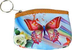 Peněženka dětská na zip motýlci 6 druhů plast