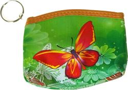 Peněženka dětská na zip motýlci 6 druhů plast