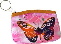 Peněženka dětská na zip motýlci 6 druhů plast