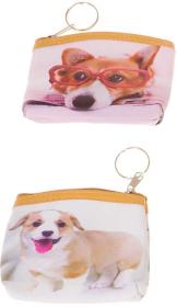 Peněženka dětská pejsci 12x9cm na zip 6 druhů v sáčku
