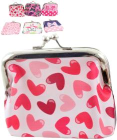 Peněženka holčičí barevná 9x9cm kovové zapínání koženka 6 druhů