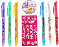 Pera gelová tetovací kreativní set 6 barev se šablonami