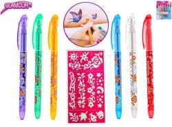 Pera gelová tetovací kreativní set 6 barev se šablonami