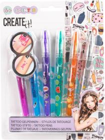 Pera gelová tetovací kreativní set 6 barev voňavé se šablonami Pera gelová tetovací kreativní set 6 barev voňavé se šablonami