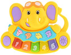 Pianko baby sloník 17cm na baterie 2 barvy pro miminko Světlo Zvuk plast
