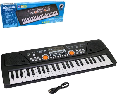 Pianko dětské 49kláves elektronický klavír na baterie s mikrofonem USB Pianko dětské 49kláves elektronický klavír na baterie s mikrofonem USB
