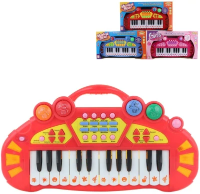 Piánko dětský keyboard klávesy na baterie 3 barvy Zvuk Piánko dětský keyboard klávesy na baterie 3 barvy Zvuk
