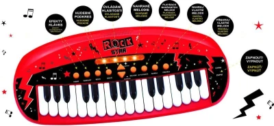Pianko Rock Star dětský keyboard 31kláves na baterie REC Světlo Zvuk