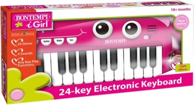 Piano dětský elektronický klavír 24 kláves keyboard na baterie Světlo Zvuk