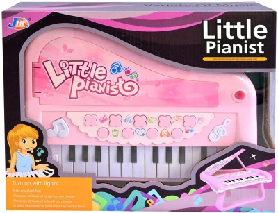 Piáno elektronické 29cm dětský keyboard klávesy na baterie Světlo Zvuk 2 barvy
