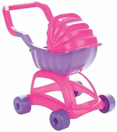 PILSAN Kočárek baby plastový růžovofialový hluboký s boudičkou PILSAN Kočárek baby plastový růžovofialový hluboký s boudičkou