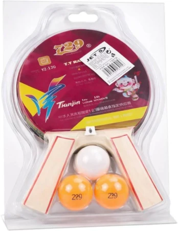 Pinpongový set pálka 2ks + 3 míčky na stolní tenis v blistru Pinpongový set pálka 2ks + 3 míčky na stolní tenis v blistru