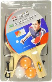 Pinpongový set pálka 2ks + míček 3ks s úchyty na síť na stolní tenis Pinpongový set pálka 2ks + míček 3ks s úchyty na síť na stolní tenis