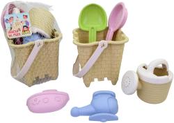 Pískový set kyblík hrad s konvičkou a nástroji 6ks na písek