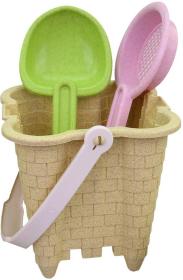 Pískový set kyblík hrad s konvičkou a nástroji 6ks na písek