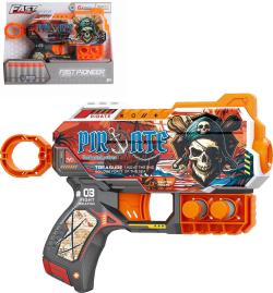 Pistole dětská pirátská herní set se 6 soft pěnovými náboji