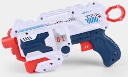 Pistole dětská plastová set blaster + náboje soft pěnové / na přísavku 12ks