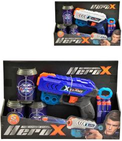 Pistole Hero-X se 6 soft pěnovými náboji s přísavkou a 3 terči 2 barvy Pistole Hero-X se 6 soft pěnovými náboji s přísavkou a 3 terči 2 barvy