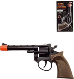 Pistole kapslovka 8 ran 20cm dětský kolt plast na kartě Pistole kapslovka 8 ran 20cm dětský kolt plast na kartě